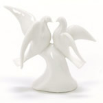 white dove wedding cake topper.