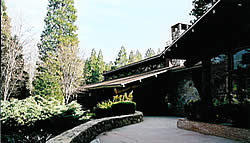 Outside patio of St. Moritz Lodge.